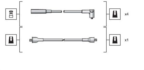 MAGNETI MARELLI Комплект проводов зажигания 941318111030